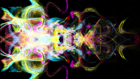 Mit-Farbenfrohen-Energieglühenden-Wellenpartikelexplosionen,-Frostigen-Nebeleffekten,-Abstraktem,-Bewegtem,-Magischem-Glühfliegen